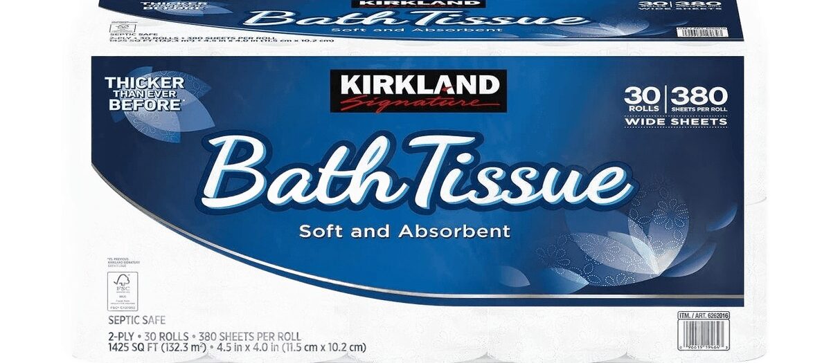 Kirkland Signature Bath Tissue, 2‑Ply (30 rolls) non-toxic cleaning Oahu